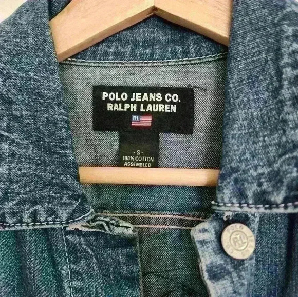 Customized Jean Denim Frida Kahlo Jacket Small Polo Jeans Ralph Lauren Vintage - Picture 4 of 5